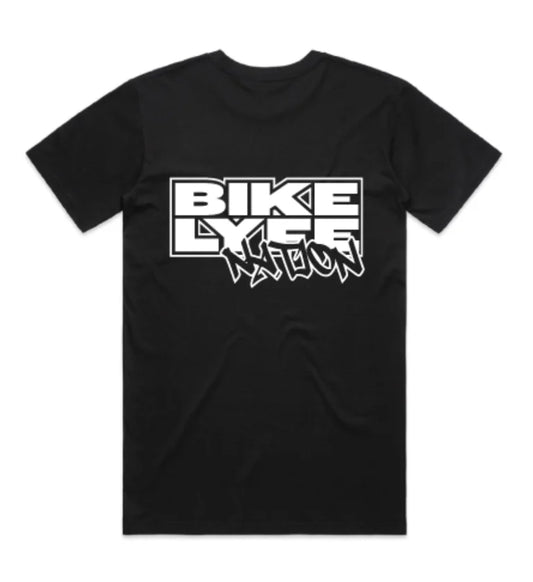Bike Lyfe Nation Logo ADULT T-Shirt - Black